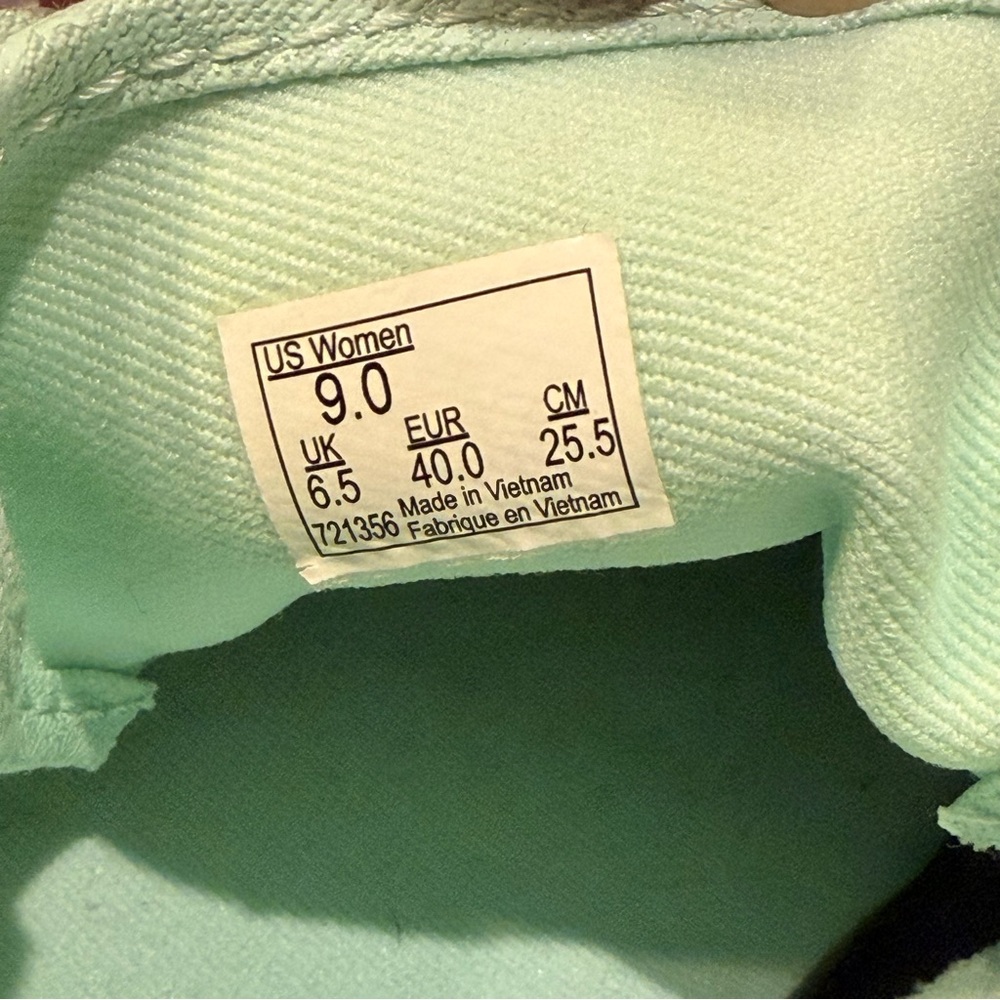 Vans Authentic Mint Seafoam Floral Embossed Canvas Sneakers Womens 9 EUR 40 - Picture 8 of 8